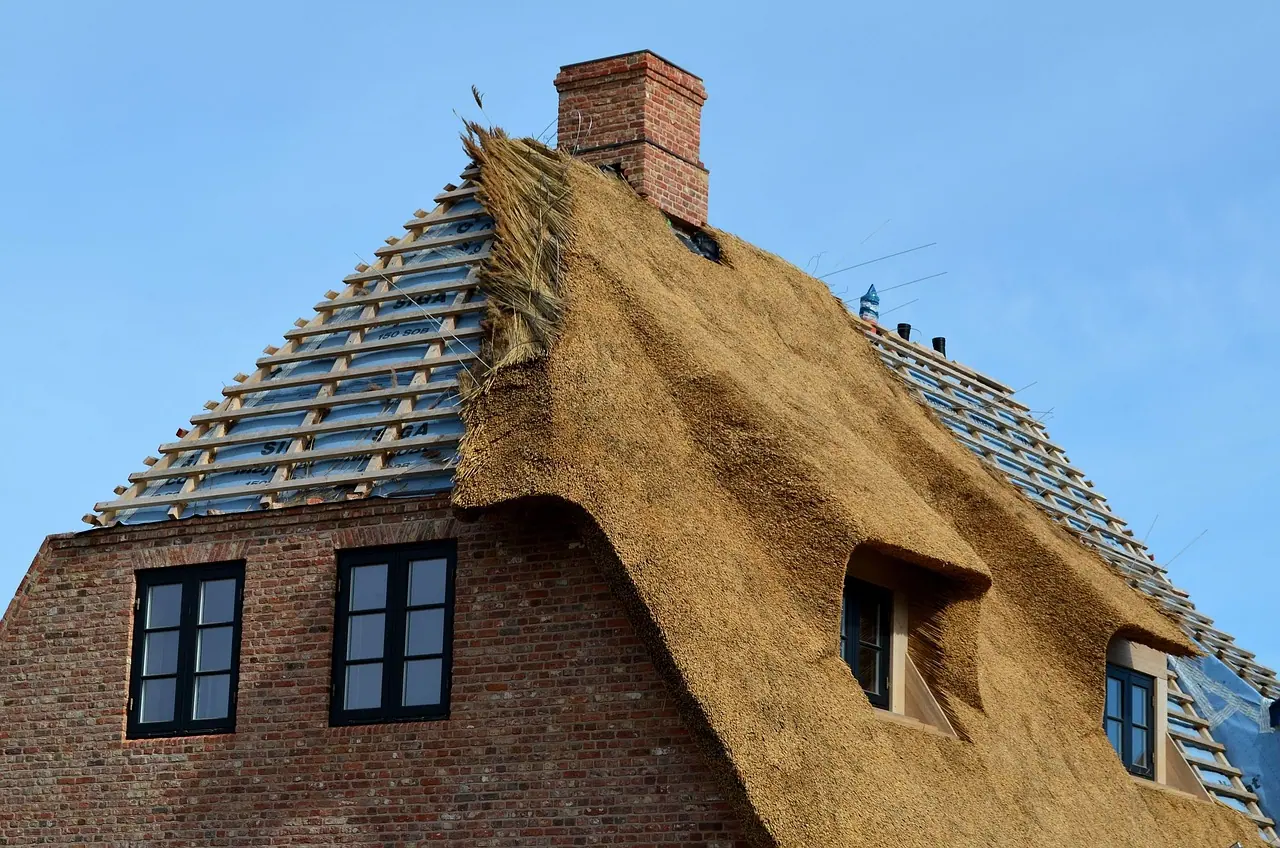 Thatched roof, roofing, sylt