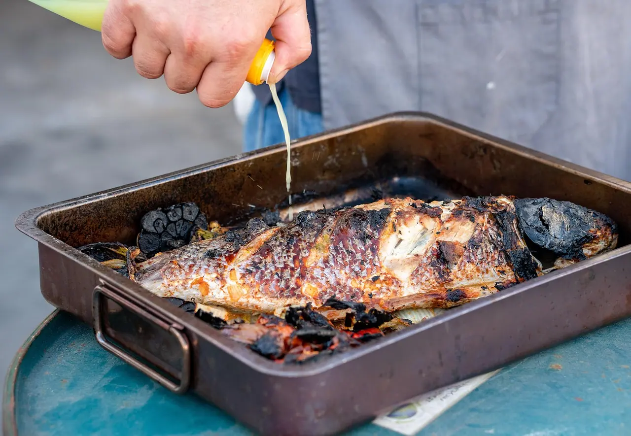 Meal preparation, grilling, grilled fish